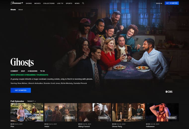 Ghosts op Paramount+ De serie Ghosts streaming op Paramount Plus