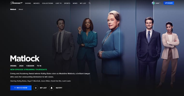 Matlock op Paramount+ Matlock 2024 streaming op Paramount Plus