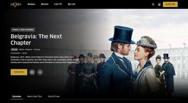 Belgravia: The Next Chapter op MGM+ Belgravia: The Next Chapter streaming op MGM+